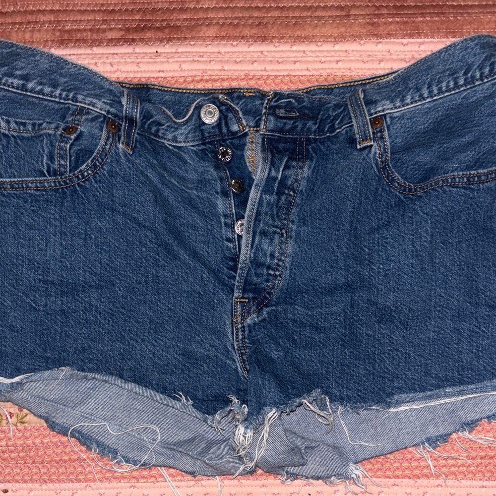 Levi’s High-Waist Denim Cutoff Shorts - Blue